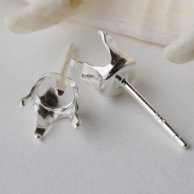 Hoop Earrings - Schnapp-Ohrstecker aus massivem 925er-Sterlingsilber mit 4