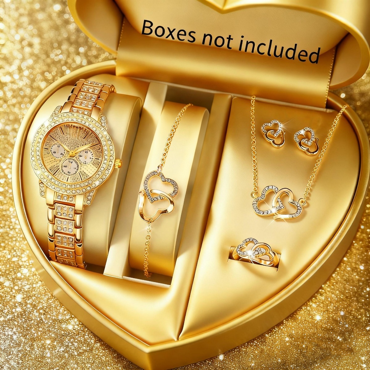 Jewelry Watches Luxury - 6PCS Luxus Strass Frauen Uhr Schmuck