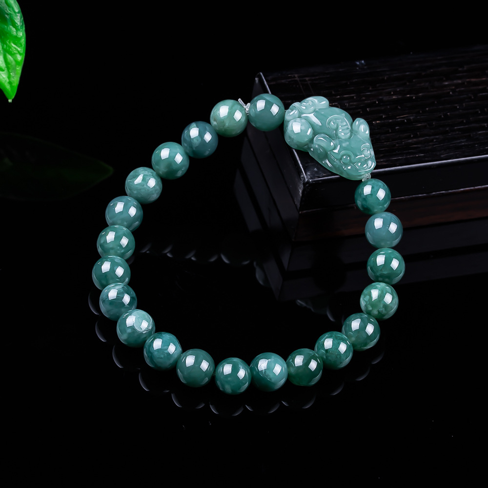 Jewelry & Watches Review - Natürliches burmesisches Jadeit-Pixiu-Armband, Vintage-Talismane, Charm-Geschenke für