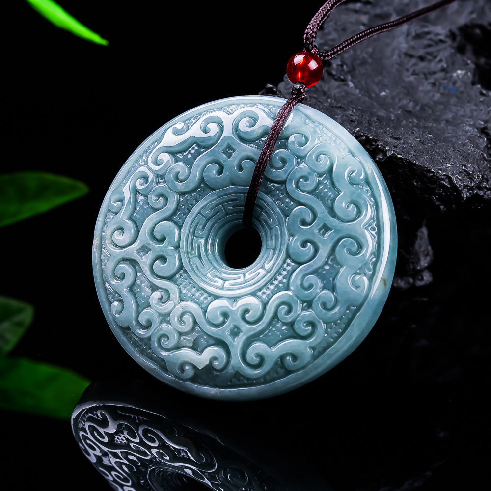 Jewelry & Watches Review - Natürliche burmesische Jadeit-Blumen-Anhänger-Halskette, Vintage-Designer-Schmuck, luxuriöse Accessoires,