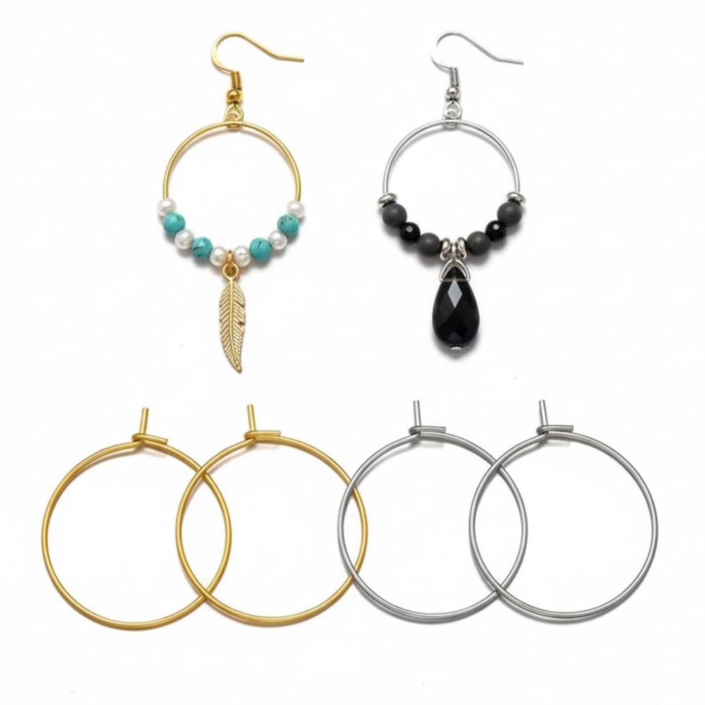 Hoop Earrings - 50 Stück 316 Edelstahl 15 20