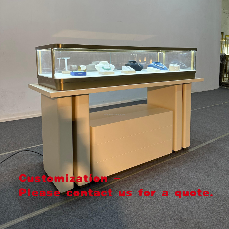 Jewelry Watches Luxury - Maßgefertigter Edelstahl-Schmuck- und Uhren-Präsentationstisch, Vitrine aus