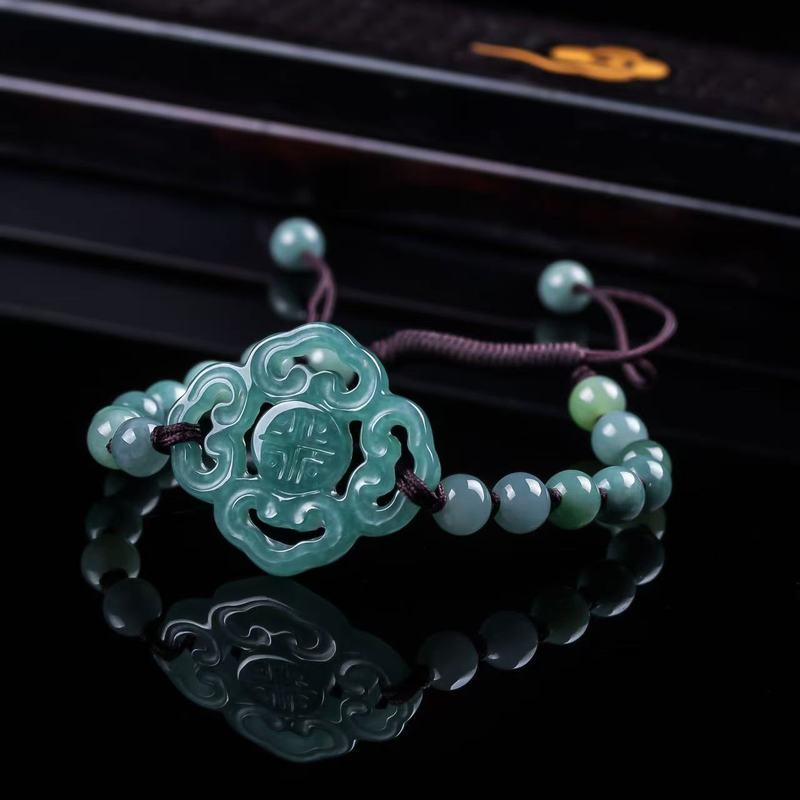 Jewelry & Watches Review - Natürliches Jadeit-Armband der Klasse A, originelles