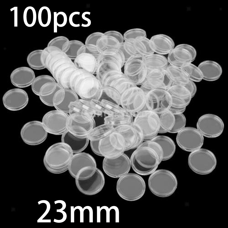 Collectors Coins Jewelry & Watches Of Smithtown Reviews - 100 Stück 23mm Klare Runde Plastik-Münzkapseln