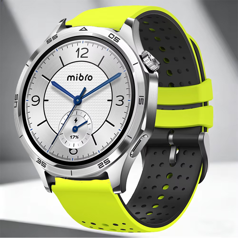 A1 Watches & Jewelry New York Photos - 22mm Zweifarbiges Silikonarmband für Mibro Watch