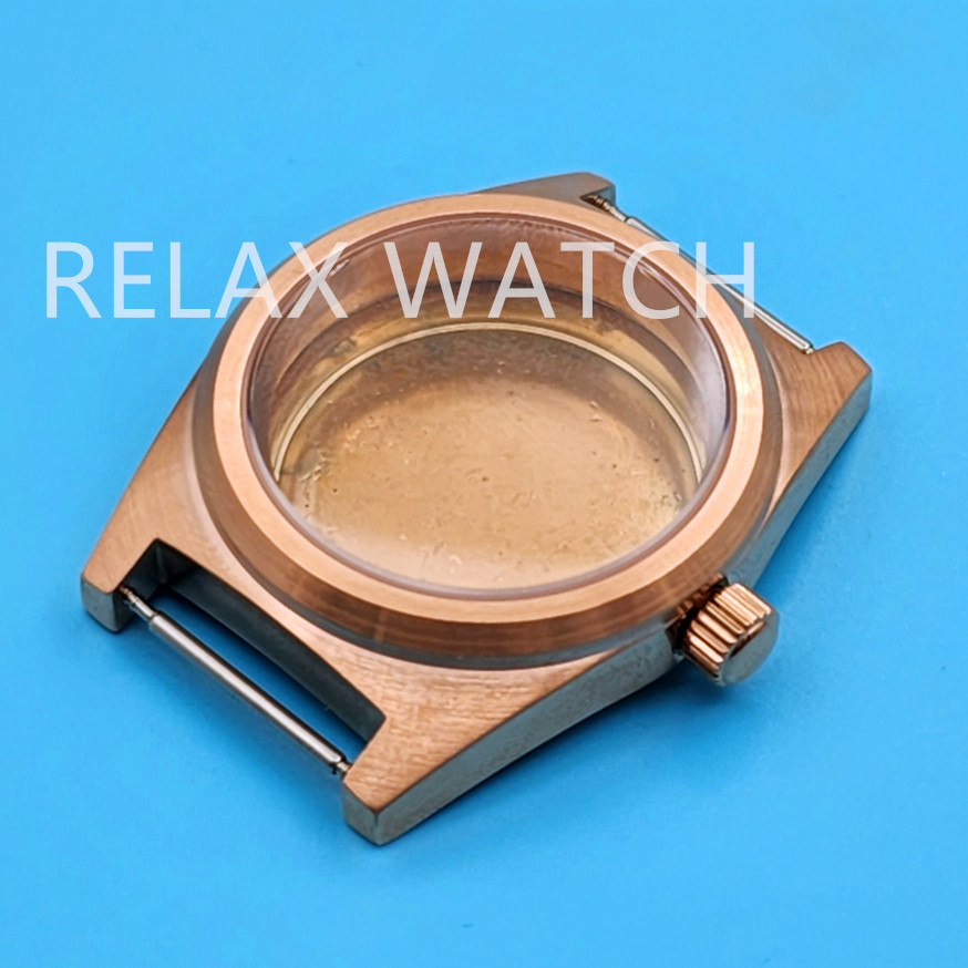 Rg Watches & Jewelry Gmbh - 38mm gewölbtes Glas Vintage Edelstahl-Uhrengehäuse passend