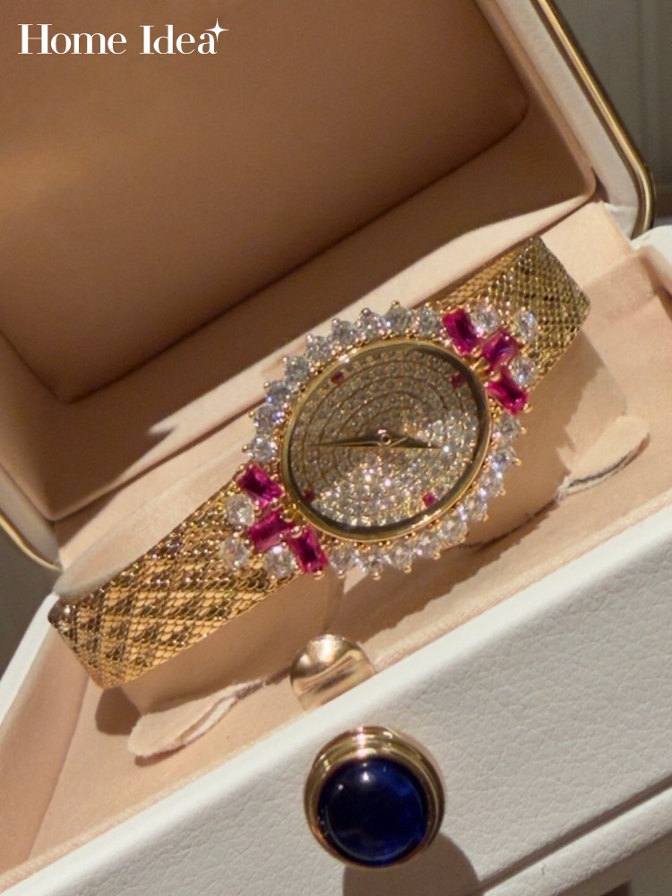 Jewelry Watch Making - Vintage Damen-Quarzuhr in ovaler Form, elegante