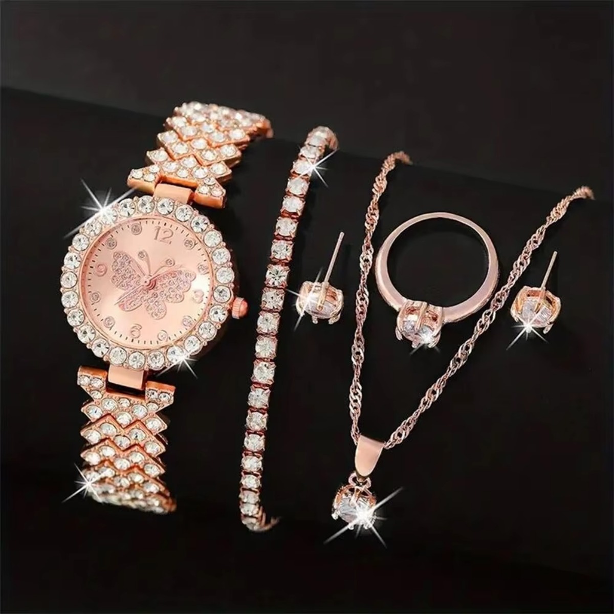 6-teiliges Set Luxus-Strass-Sc – Jewelry Watches Luxury Bewertung und Preis