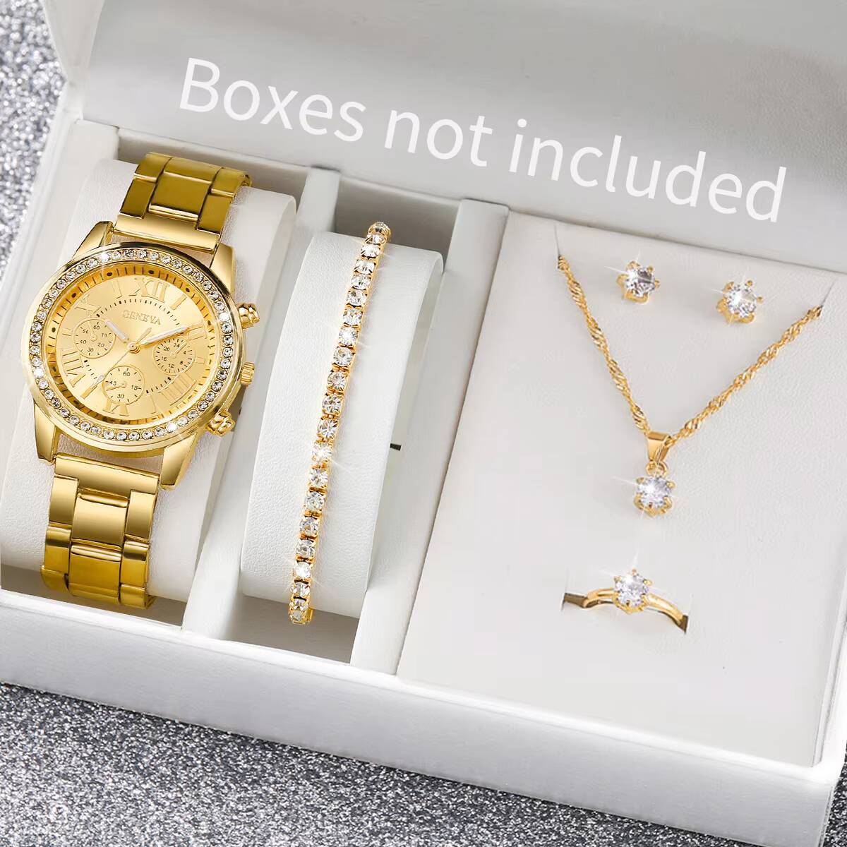 6 Stück/Set Mode-Strass-Damenu – Jewelry Watches For Women Bewertung und Preis
