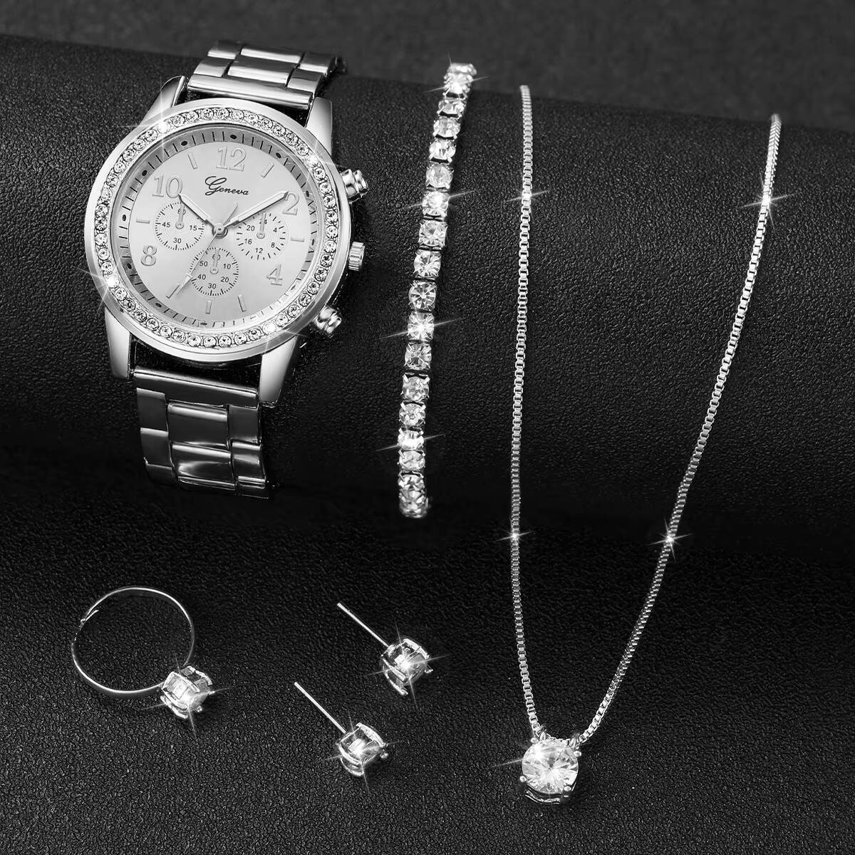 6 Stück/Set Mode-Strass-Damenu – Jewelry Watches For Women Bewertung und Preis