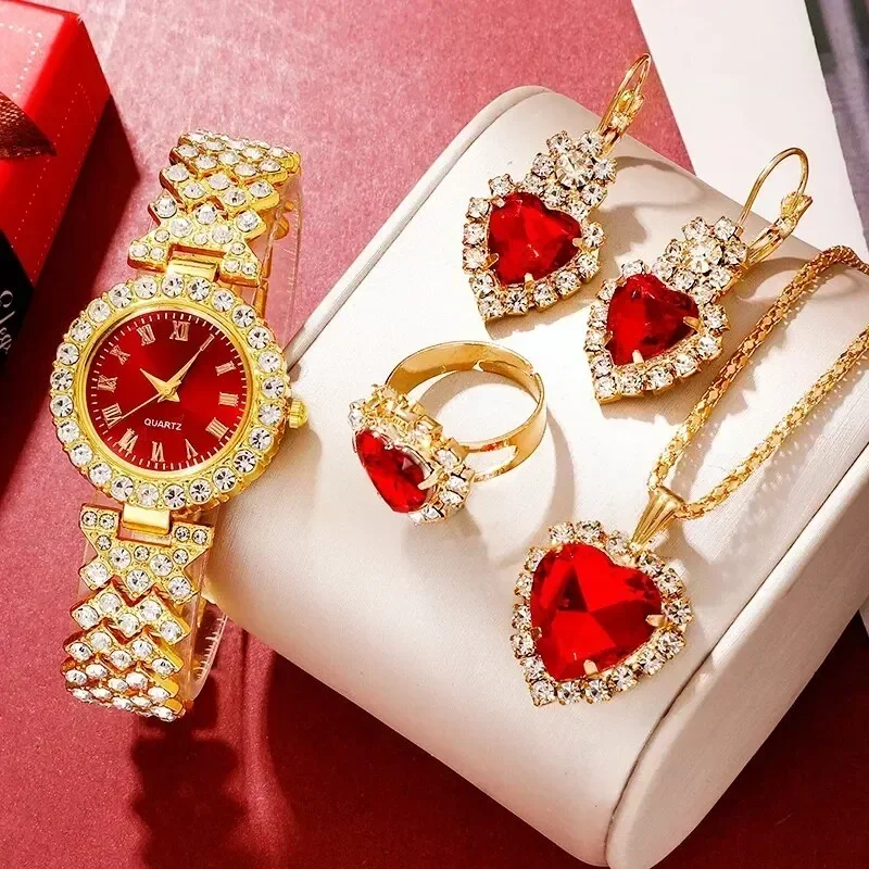 Goldene Luxus uhr Frauen Ring  – Jewelry Watches Luxury Bewertung und Preis
