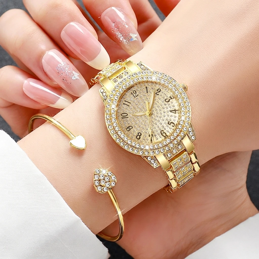6-teiliges Modisches Strass-Uh – Jewelry Watches Luxury Bewertung und Preis