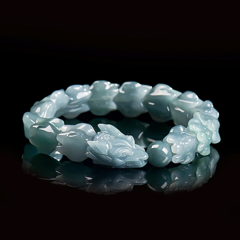 Blaues Burmesisches Jadeit-Dra – Jewelry & Watches Review Bewertung und Preis