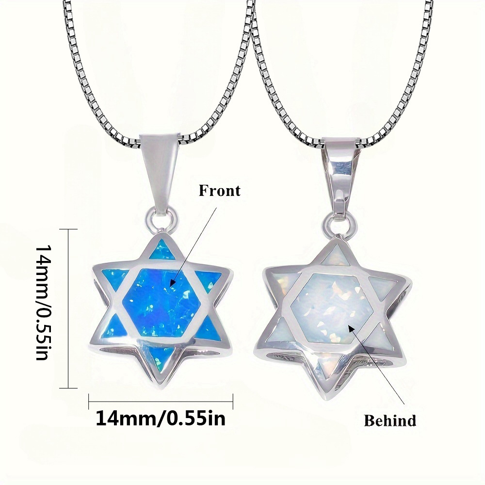 Davidstern Opal Anhänger Halsk – Jewelry & Watches Review Bewertung und Preis