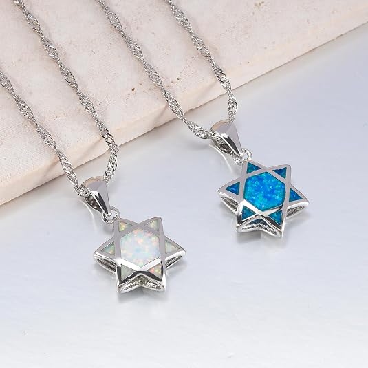 Davidstern Opal Anhänger Halsk – Jewelry & Watches Review Bewertung und Preis